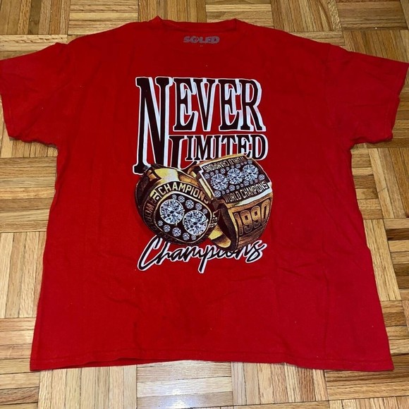 XL Soled Never Limited 1990 Champions Shirt - Picture 1 of 4